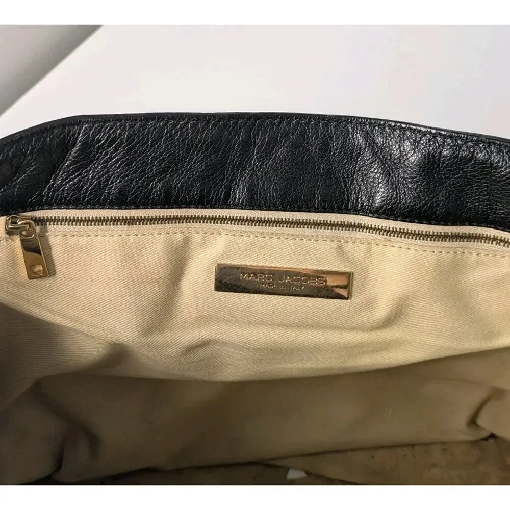 Vintage Marc Jacobs Italy Calfskin Leather Quilted Ursula Tote Shoulder Bag Y2K - Picture 10 of 16